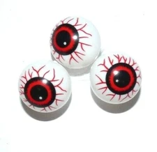 Scary Halloween Decoration Prop Plastic Ping Pong Eyeballs ~ 12 RED 