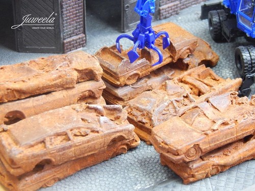 H0 1:87 Schrott Auto rostig BRD Echtrost 28168 Juweela 6 Stk. Ladegut Eisenbahn - Picture 2 of 4