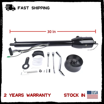 Street Hot Rod 30" Black Steering Column Tilt Auto Floor Shift w/ Adapter No Key - Image 1 of 4