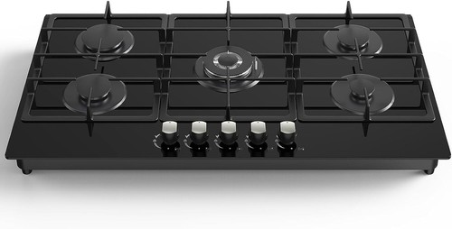 36 In Gas Stove 5 Burner Built-in Propane Gas Cooktop Gas Hob NG/LPG Convertible - Picture 7 of 7