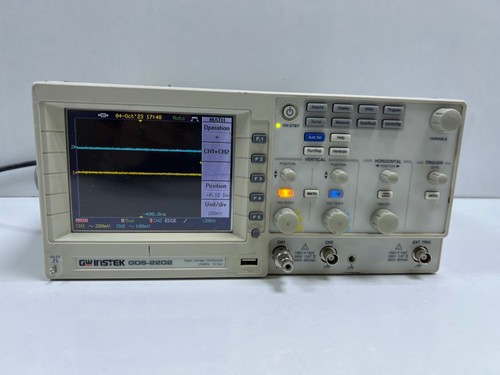 GWINSTEK GDS-2202 Digital Storage Osclloscope 200MHz 1G Sa/s - Picture 2 of 12