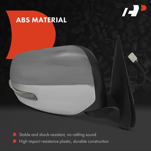 2x Chrome w/ Indicator Powered Door Mirror for Mitsubishi Triton MQ MR 2015-2018 - Picture 6 of 12
