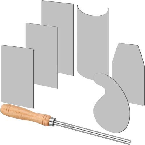 Card Scraper Burnisher and 6 Pcs Cabinet Scraper Set for Woodworking Card Woodwo - Picture 8 of 12
