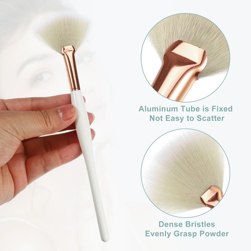 3 Stück Make-up Pinsel Satz Gesichts Concealer Pinsel Lidschatten Wischpinsel - Bild 4 von 7