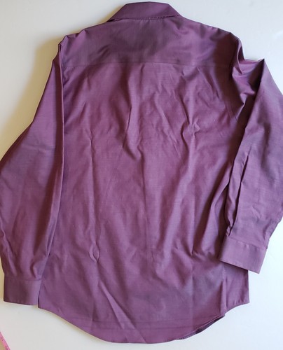Joseph Abboud Non Iron Slim Fit Dress Shirt Men's Size 15 Purple Long Sleeve - Picture 12 of 13
