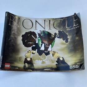LEGO Bionicle Pahrak 8560 with canister and instructions missing the visor