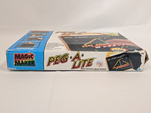 PEG - A - LITE 1994 Light Bright - Light up Board Pegs & Original Box - Works - Picture 23 of 24