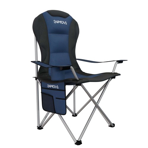 24MOVE® Campingstuhl Klappstuhl Outdoor Camping Angelstuhl faltbar gepolstert  - Bild 10 von 12