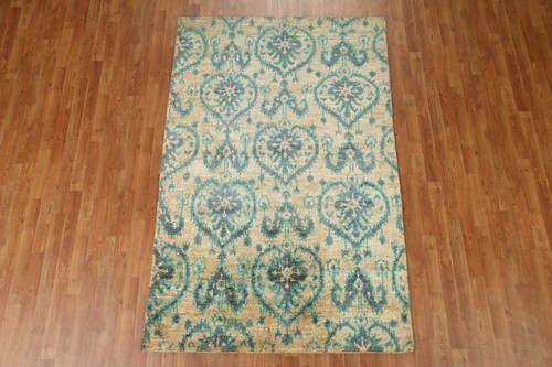 Transitional Damask Moroccan 5x8 Handmade Area Rug - Picture 3 of 12
