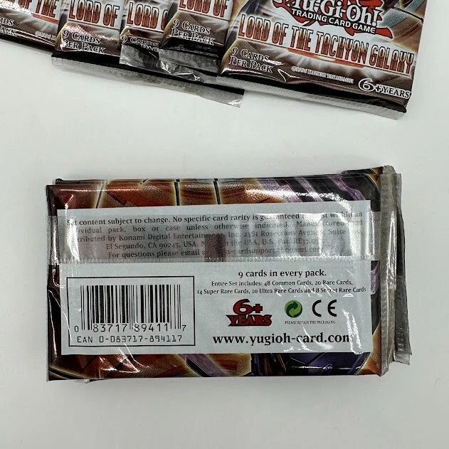10x Yugioh Lord of the Tachyon Galaxy Unlimited Booster Packs Factory Sealed - Image 2 of 2