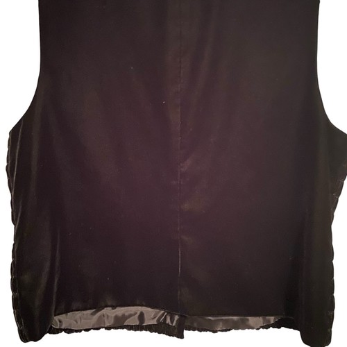 Vintage Susan Bristol Vest Womens Size 12 Black Velour Velvet Waistcoat Holiday - Picture 8 of 11