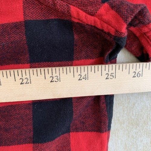 Goodfellow & Co Flannel Button Up Shirt Standard Mens XL Buffalo Check Red Black - Picture 5 of 8