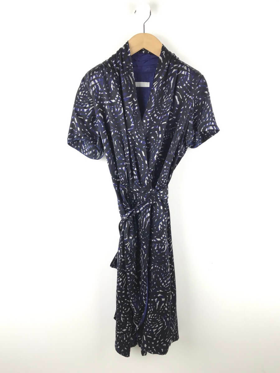 Nicole Farhi 100% Silk Abstract Print Wrap Around Dress Größe UK 16 (EU 42) Nicole Farhi 100% Silk Abstract Print Wrap Around Dress Größe UK 16 (EU 42)