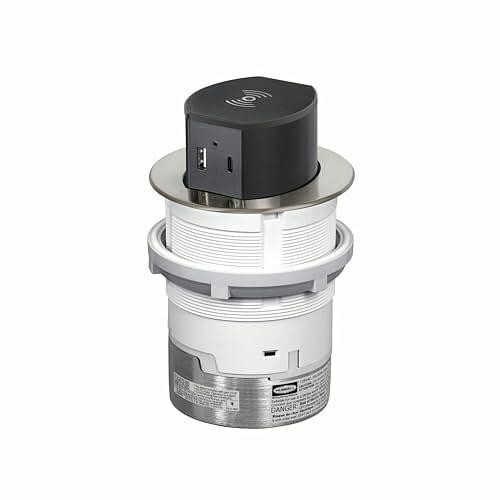 NEW HUBBELL RCT600NI 15A 125V USB TRIPOWER POP UP SURFACE MOUNT NICKEL COLOR