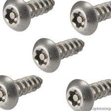 #14 x 3/4" License Plate Security Screws Torx Button Head Stainless Steel Qty 25