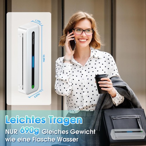 Phomemo M832 weißer mobiler Drucker, Bluetooth-Thermotechnologie (US Letter/A4) - Bild 5 von 8