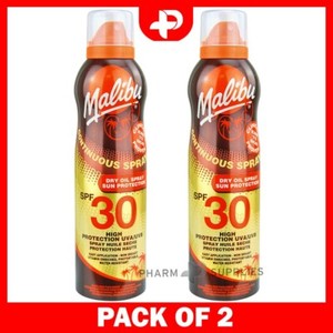 Malibu SPF 30 Sun Dry Oil Spray 175ml X2