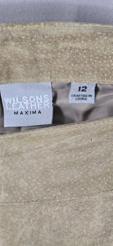 Wilsons Leather Pants Womens 12  Brown Tan Suede Western Maxima Boot Cut 32x30 - Picture 2 of 11