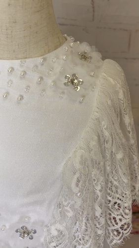 Flower Girl Princess Wedding Birthday First Communion Formal Dress, size 7Y - Video 1 of 1