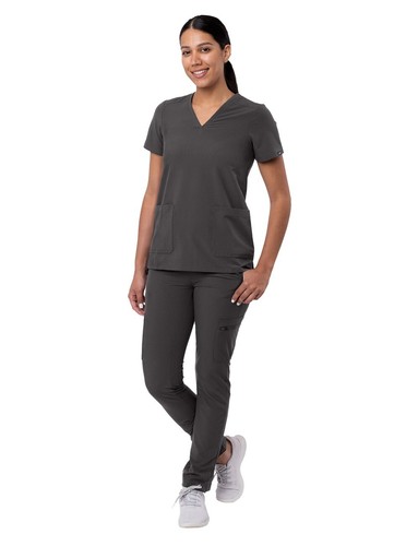 Adar Addition Scrub Set For Women - V-Neck Scrub Top & Skinny Cargo Scrub Pants - Picture 75 of 161
