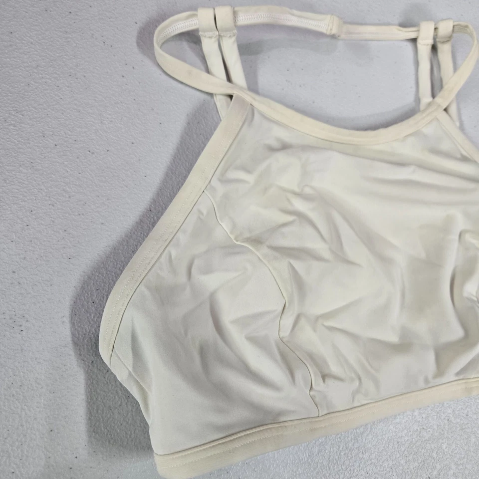 Traje de baño para mujer Lululemon 2 bikini marfil cuello alto tiras inalámbrico Foto 4 de 4