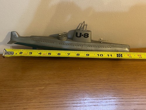 VINTAGE GATA PLAYART SEA RAIDER U-8 BATTERIEBETRIEBENES 13" U-BOOT IA-69 - Bild 5 von 7