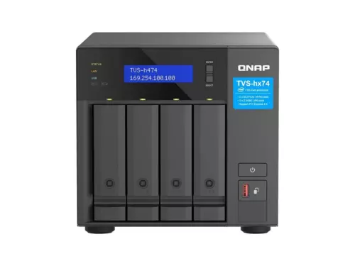 QNAP TVS-h474-PT-8G-US 4 Bay High-Speed Desktop NAS with Intel® Pentium® Gold 2-