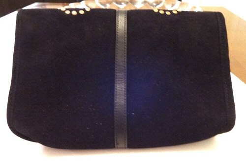 met clutch accent gouden Zwarte of studs crossbody accenten suede kwastjes 5IwwqZf