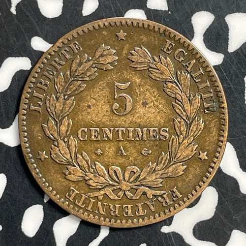1877-A France 5 Centimes Lot#T0849 Nice! Better Date - Picture 2 of 2