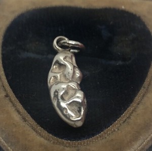 Vintage-Sterling-Silver-Necklace-925-Pendant-Charm-Nugget-Handmade