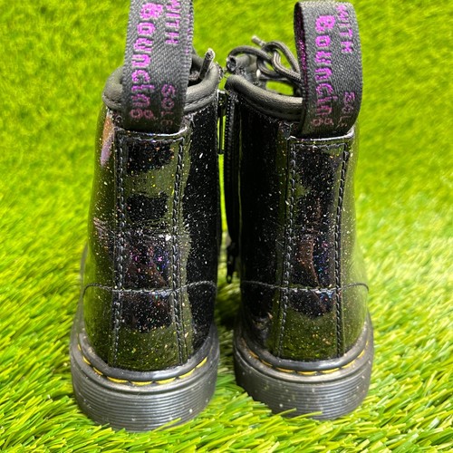 Dr. Martens 1460 Girls Size 10C Black Classic Outdoor Side Zip Ankle Boots - Picture 6 of 10