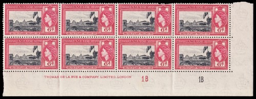 Jamaica Scott 158 Plate Block of 8 (1955) Mint NH VF Q