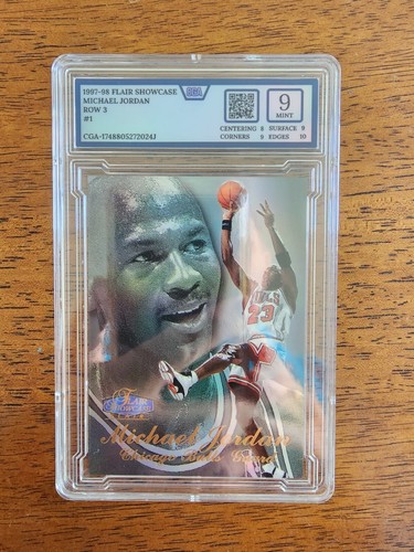 1997-98 Flair Showcase Row 3 #1 Michael Jordan CGA 9 Mint