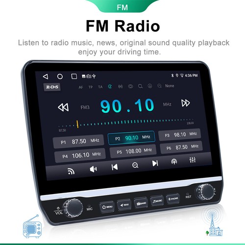 10''Apple Carplay For Toyota HILUX 2005-14 Car Stereo Radio Android13 Navi WiFi - Picture 9 of 12