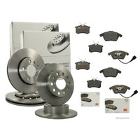 NK Bremsenset Vorne + Hinten Bremsscheiben + BremsbeläGe Ford Focus III Turnier