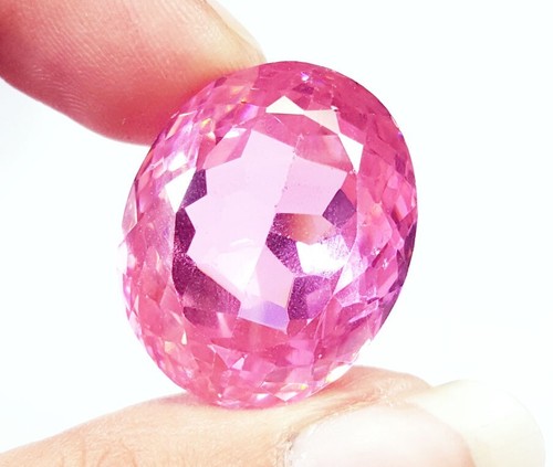 Pink Zircon Oval Shape Loose Gemstone 79.40 Ct With Free Gift - Picture 4 of 10