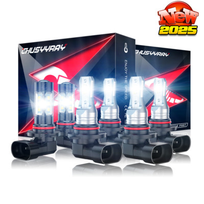 6-Pack LED Headlight & Fog Light Bulbs For Chevy Avalanche 2002-2005 – 6000K White Hi/Lo Beam Combo Kit 4 thumbnail image