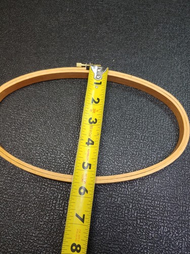9.25" Oval Shape Embroidery Hoop Ring Frame For Cross Stitch Crafts - Picture 3 of 6
