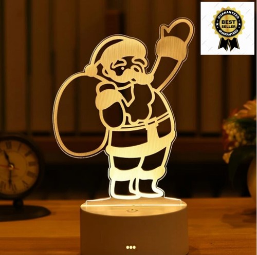 Weihnachtsdeko Zuhause 3D Acryl USB Nachtlicht Ornamente Girlande Geschenk  - Bild 2 von 5