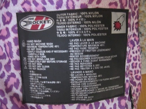 JOE ROCKET MOTORCYCLE JACKET - BLACK & PURPLE DESIGN - PADDED - SIZE MEDIUM - Picture 8 of 9