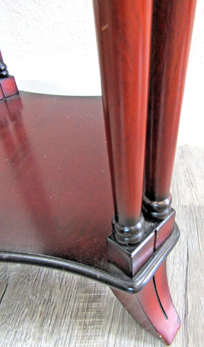 2006 Bombay Company Oval Marble Top One Drawer Wood Side Table Style 7HKG - Picture 10 of 12