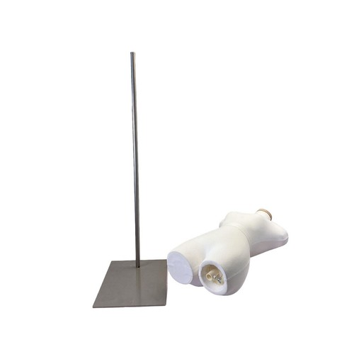 Hanging Female Form Half Leg Mannequin Torso Neckblock With Metal Stand - Picture 6 of 7