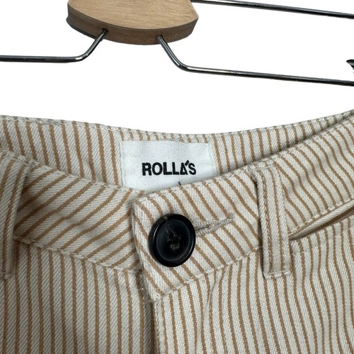 Rollas Old Mate Pant Gold Stripe Wide Leg Jeans US Size 24 - Picture 6 of 7