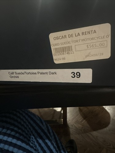 Oscar de la Renta Womens Open Toe Platform Heels Purple Size 39 9 With Box FAST - Picture 12 of 12