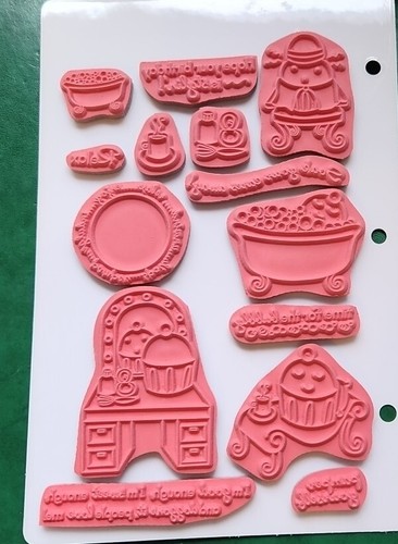 Taylored Expressions Rubber Stamps:"Sweet Indulgence " Cupcake comb.Ship. EUC - Picture 2 of 2