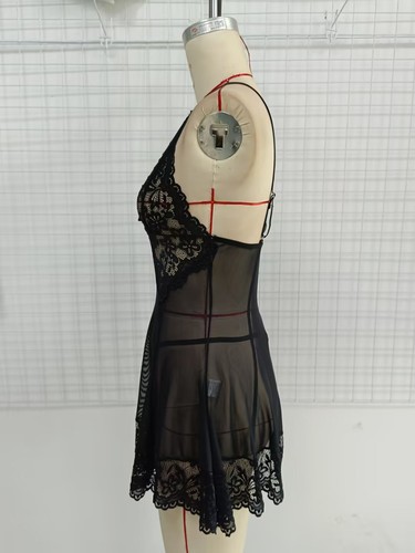 Sexy-Lencería Babydoll Prendas para dormir Ropa interior Encaje Vestido Tanga Prendas para dormir - Imagen 62 de 79
