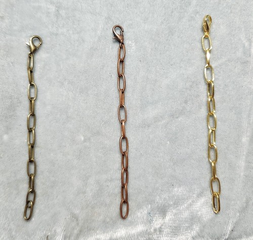 3-3/4" STRONG Necklace bracelet Chain Extender Extension six colors OR stainless - Picture 3 of 14