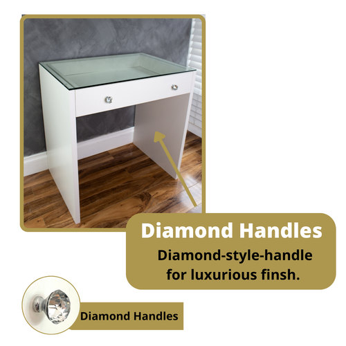 Vanity Table Store Makeup Jewellery Vanity Set Cabinet White Pull Out Drawer - Picture 8 of 10