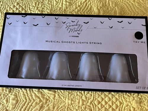 You Choose!Gemmy Halloween Pumpkin / Ghost Musical LED Projection String Lights - Picture 2 of 6