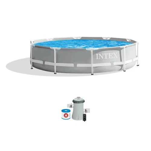 HOT DEAL- INTEX Prism Frame 10ft x 30in Above Ground Swimming Pool Set with Pump